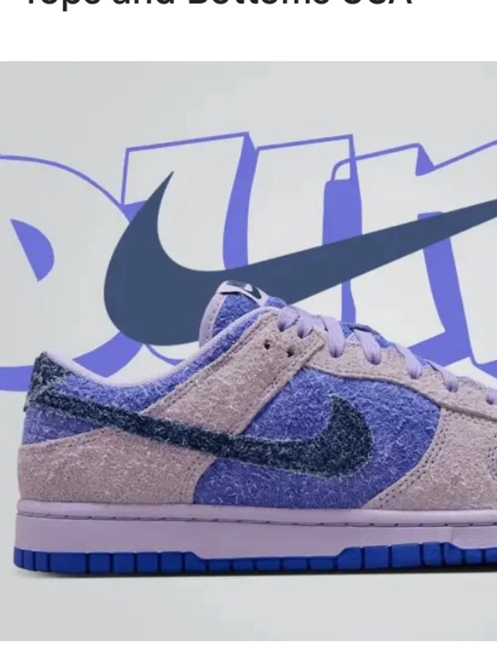 NWT!! Nike Low-Top Sneakers in Lavender and Dark Purple Swoosh